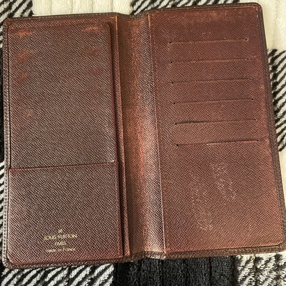 751061G V Louis Vuitton Wallet Long Acajou Taiga Leather - Picture 12 of 13